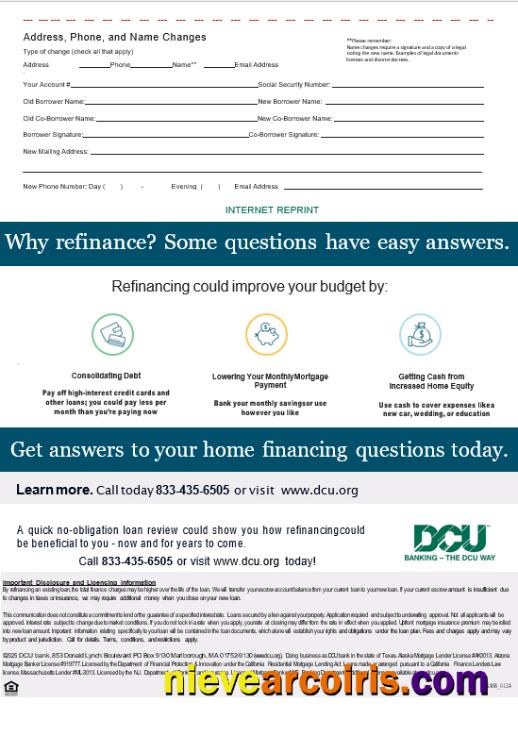USA Massachusetts Digital Federal Credit Union (DCU) bank mortgage statement, 3 pages 3